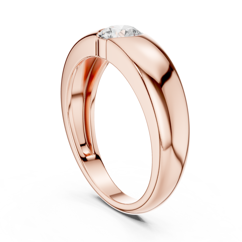 0.005 CT Flush Set Diamond Men's Wedding Band