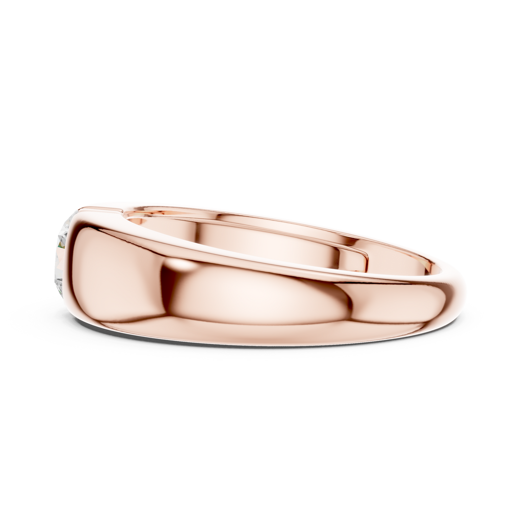 0.005 CT Flush Set Diamond Men's Wedding Band