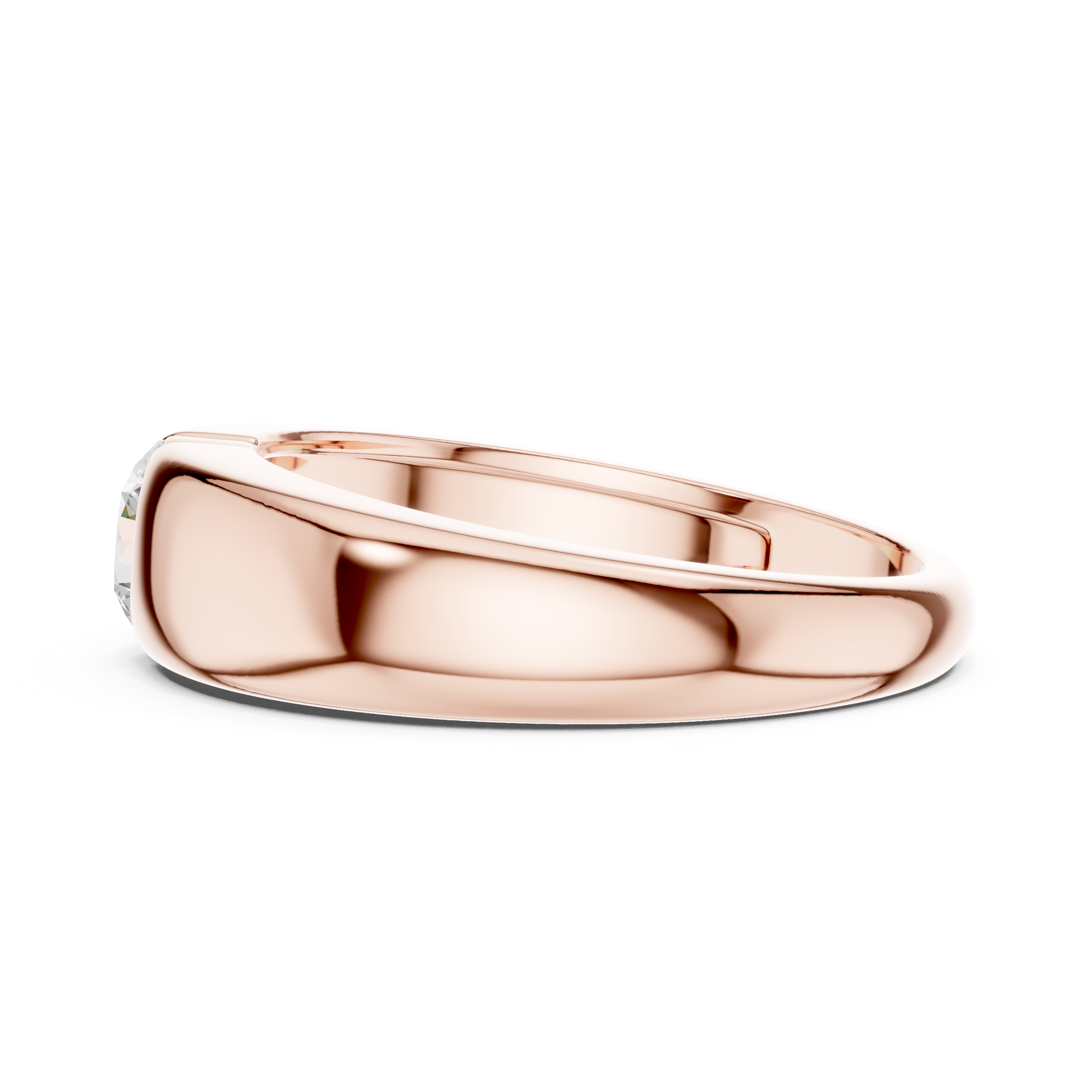0.005 CT Flush Set Diamond Men's Wedding Band