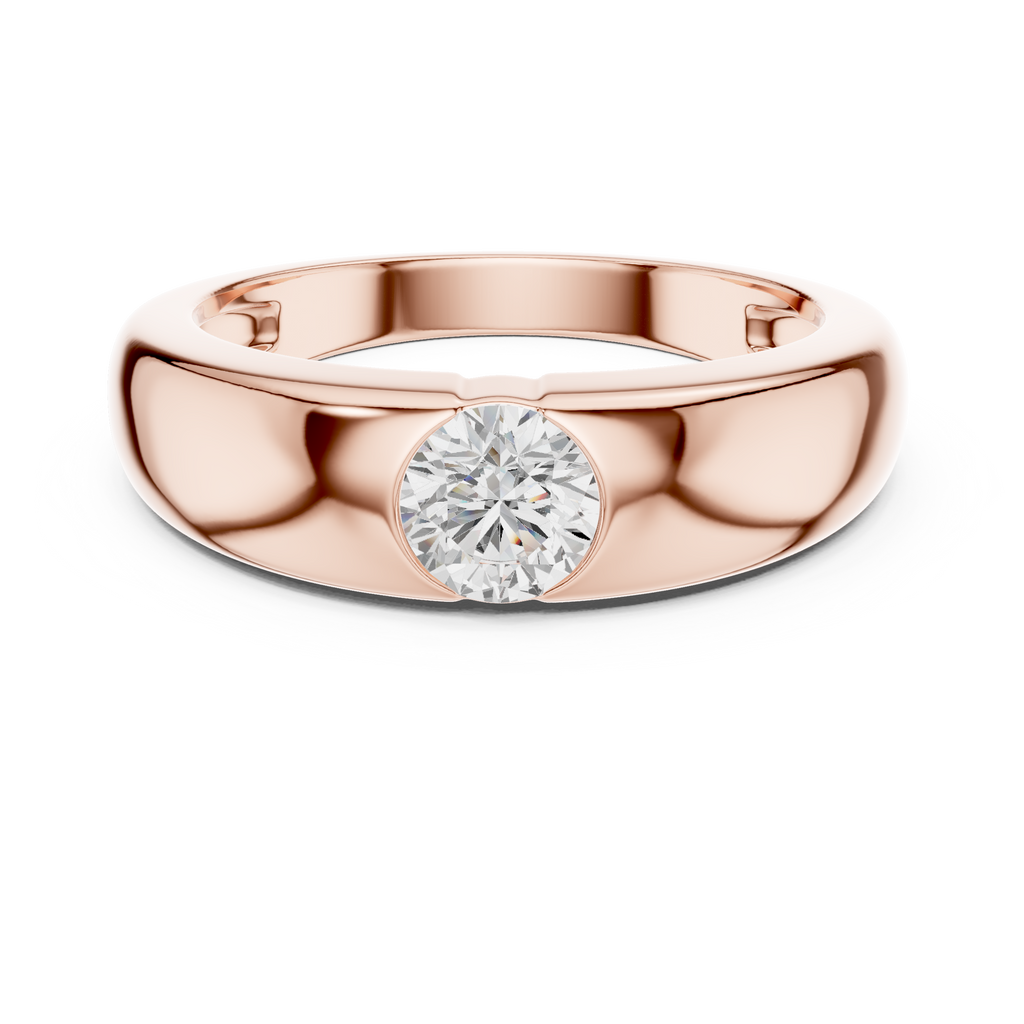 0.005 CT Flush Set Diamond Men's Wedding Band