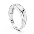 0.005 CT Flush Set Diamond Men's Wedding Band