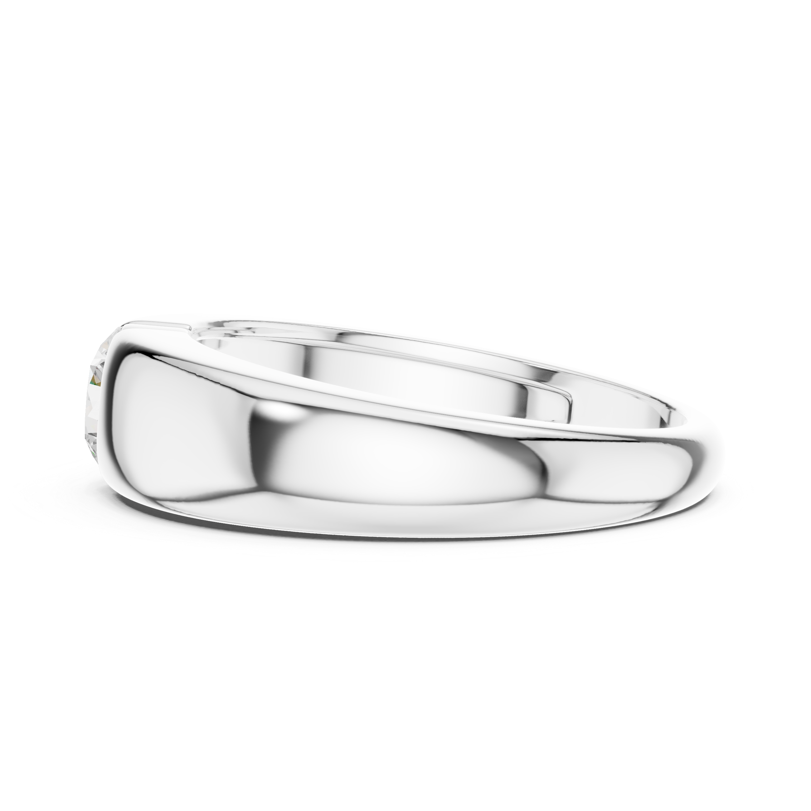 0.005 CT Flush Set Diamond Men's Wedding Band