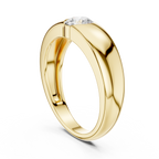 0.005 CT Flush Set Diamond Men's Wedding Band