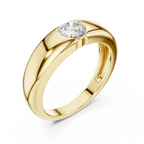 0.005 CT Flush Set Diamond Men's Wedding Band