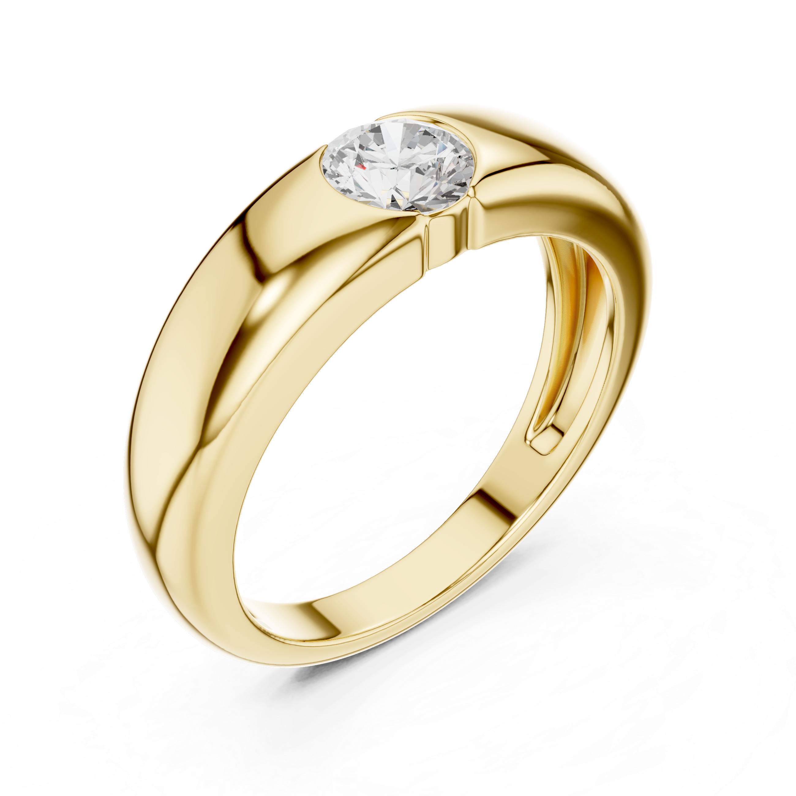 0.005 CT Flush Set Diamond Men's Wedding Band