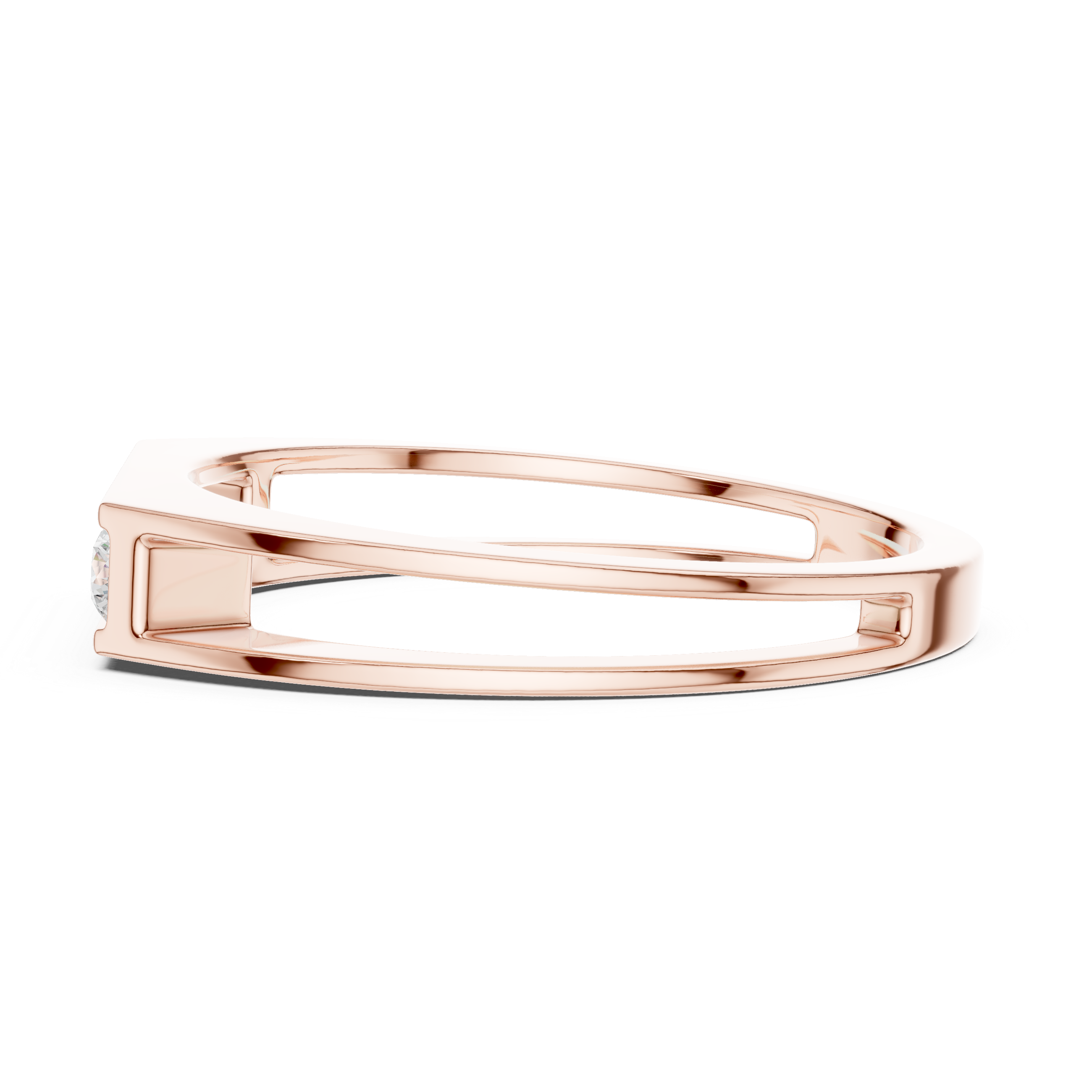 Channel Set Diamond Men's Wedding Band