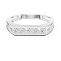 Channel Set Diamond Men's Wedding Band