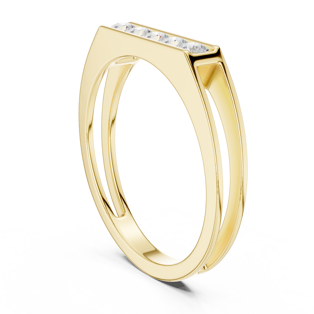 Channel Set Diamond Men's Wedding Band