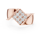 Diamond Cluster Men's Signet Ring
