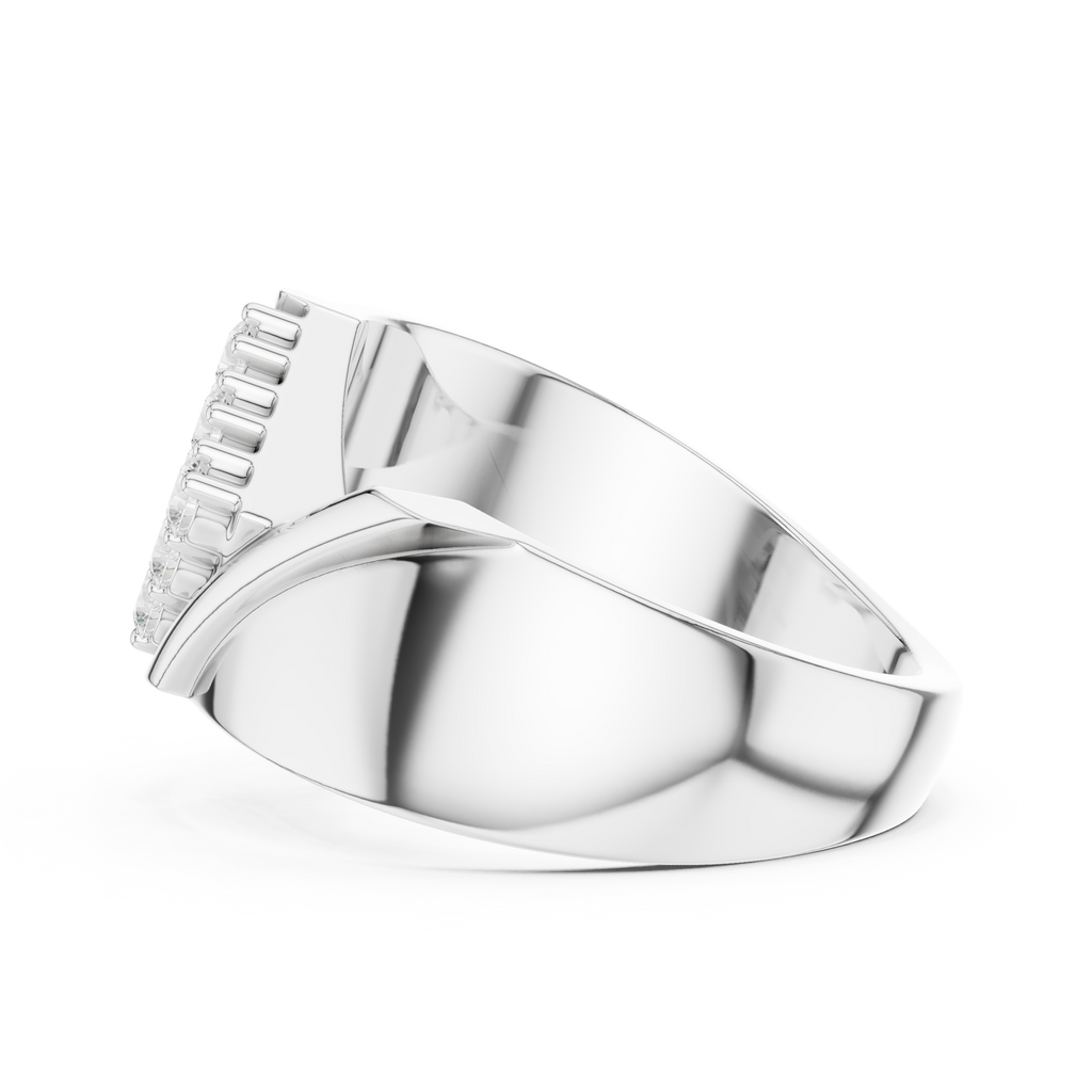 Diamond Cluster Men's Signet Ring