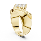 Diamond Cluster Men's Signet Ring