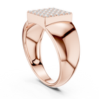 Diamond Cluster Men's Signet Ring