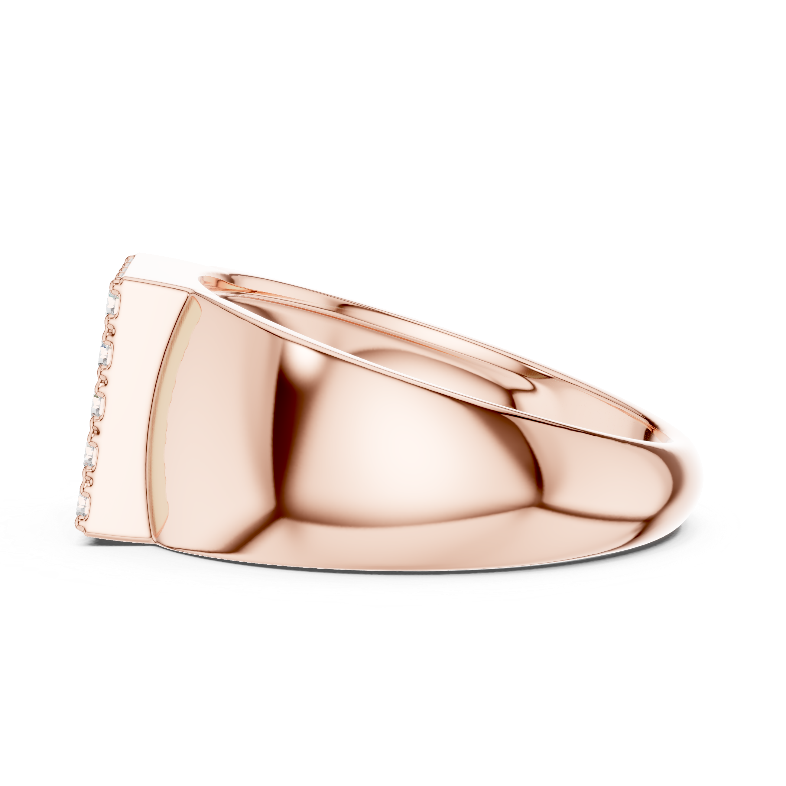 Diamond Cluster Men's Signet Ring