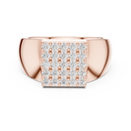 Diamond Cluster Men's Signet Ring