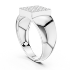 Diamond Cluster Men's Signet Ring