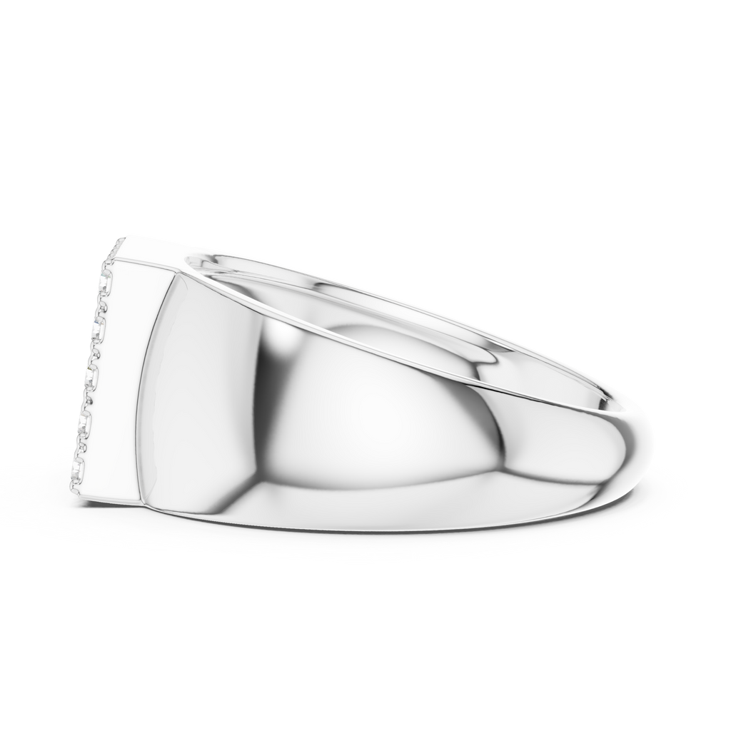 Diamond Cluster Men's Signet Ring