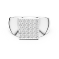 Diamond Cluster Men's Signet Ring