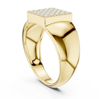 Diamond Cluster Men's Signet Ring
