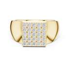 Diamond Cluster Men's Signet Ring