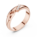 Three Stone Diamond Men's Wedding Band