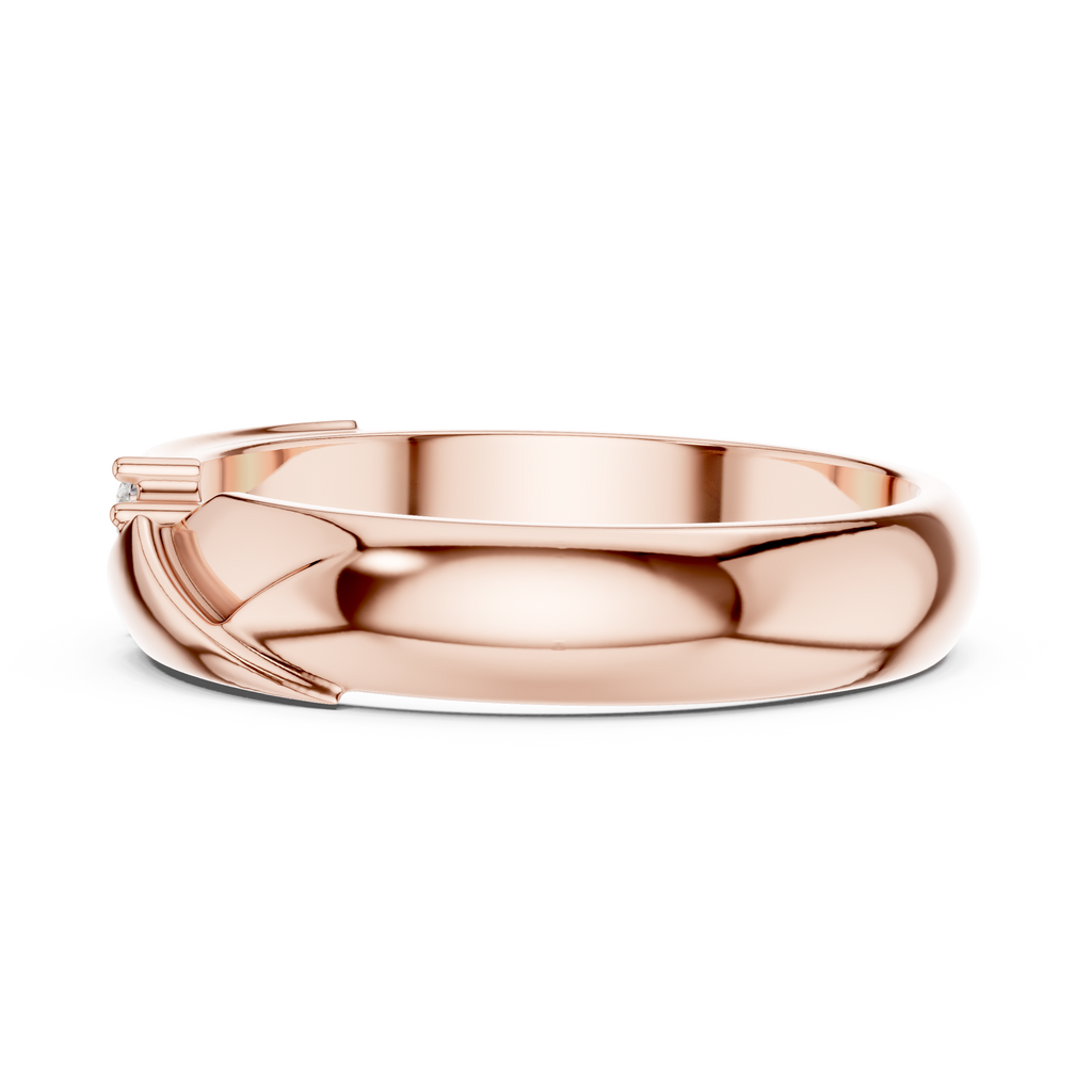 Three Stone Diamond Men's Wedding Band