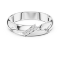 Three Stone Diamond Men's Wedding Band