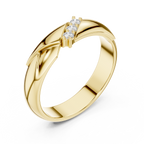 Three Stone Diamond Men's Wedding Band