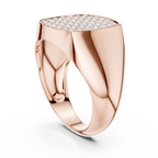 0.70 CT Diamond Cluster Signet Ring for Men