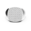 0.70 CT Diamond Cluster Signet Ring for Men