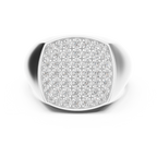 0.70 CT Diamond Cluster Signet Ring for Men
