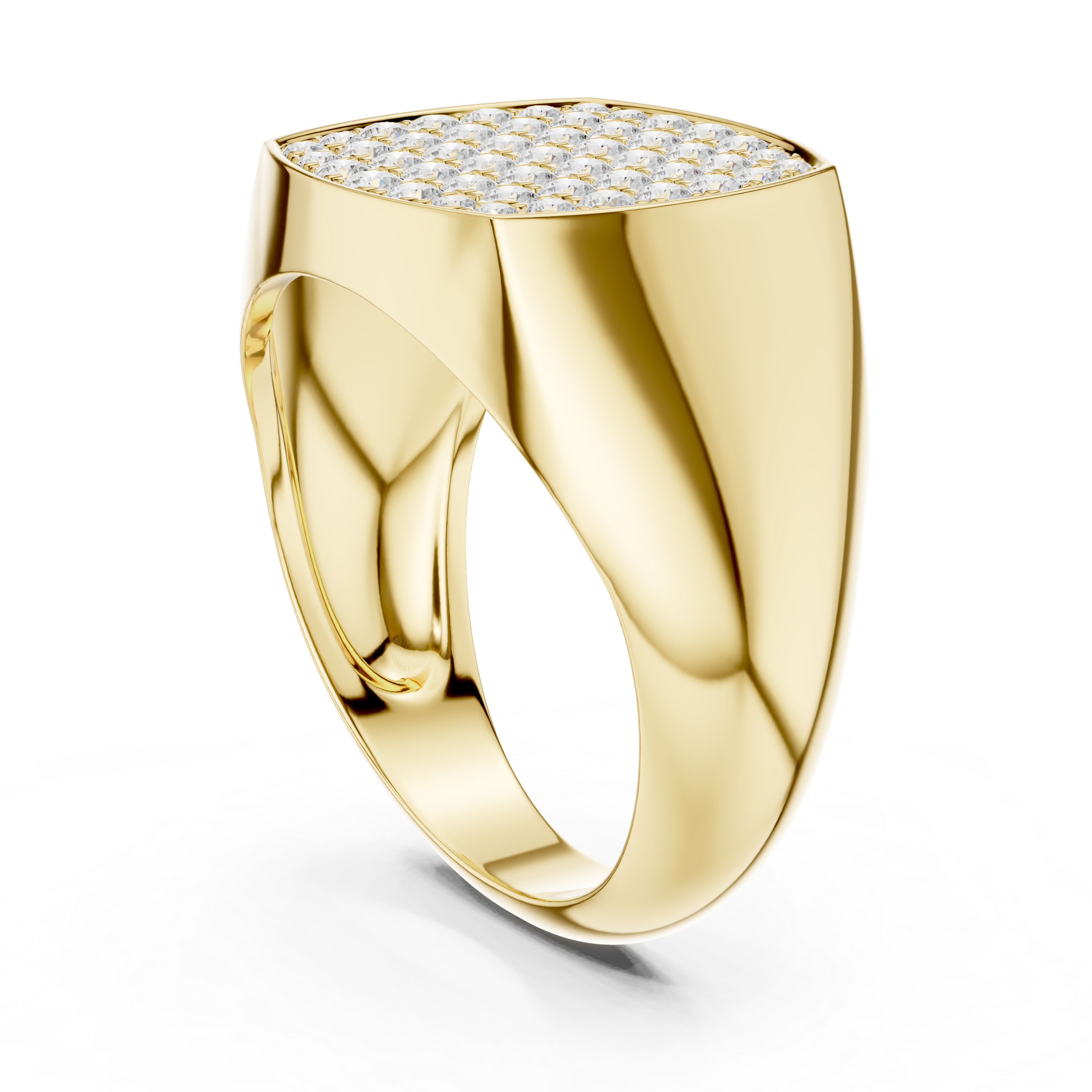 0.70 CT Diamond Cluster Signet Ring for Men