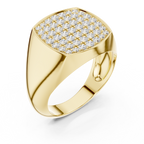 0.70 CT Diamond Cluster Signet Ring for Men