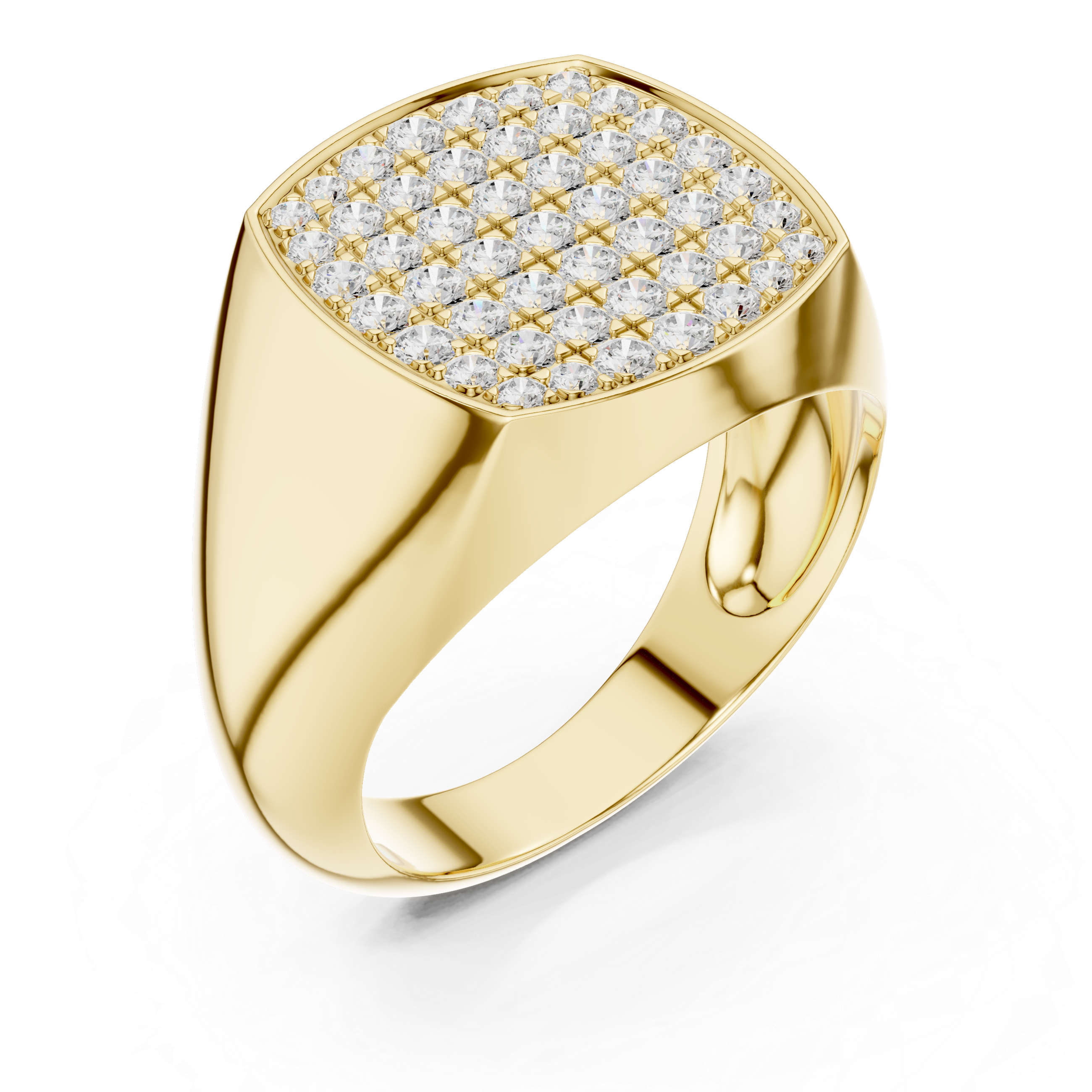 0.70 CT Diamond Cluster Signet Ring for Men
