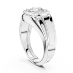 Round Diamond Men's Signet Ring
