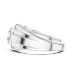 Round Diamond Men's Signet Ring