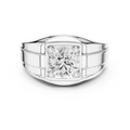 Round Diamond Men's Signet Ring