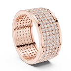 Diamond Pavé Men's Wide Band Ring
