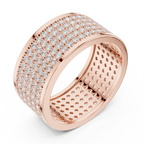 Diamond Pavé Men's Wide Band Ring