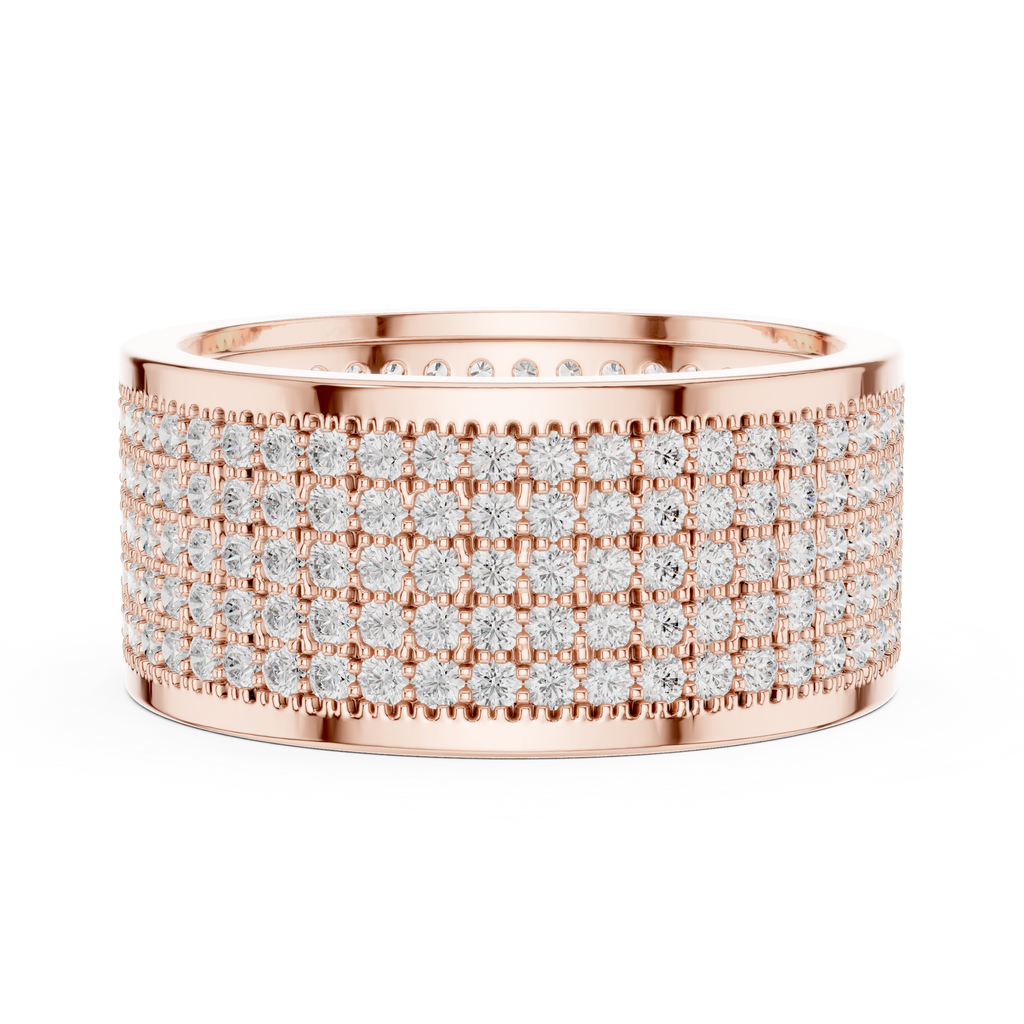 Diamond Pavé Men's Wide Band Ring