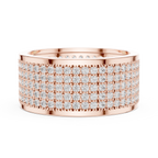 Diamond Pavé Men's Wide Band Ring