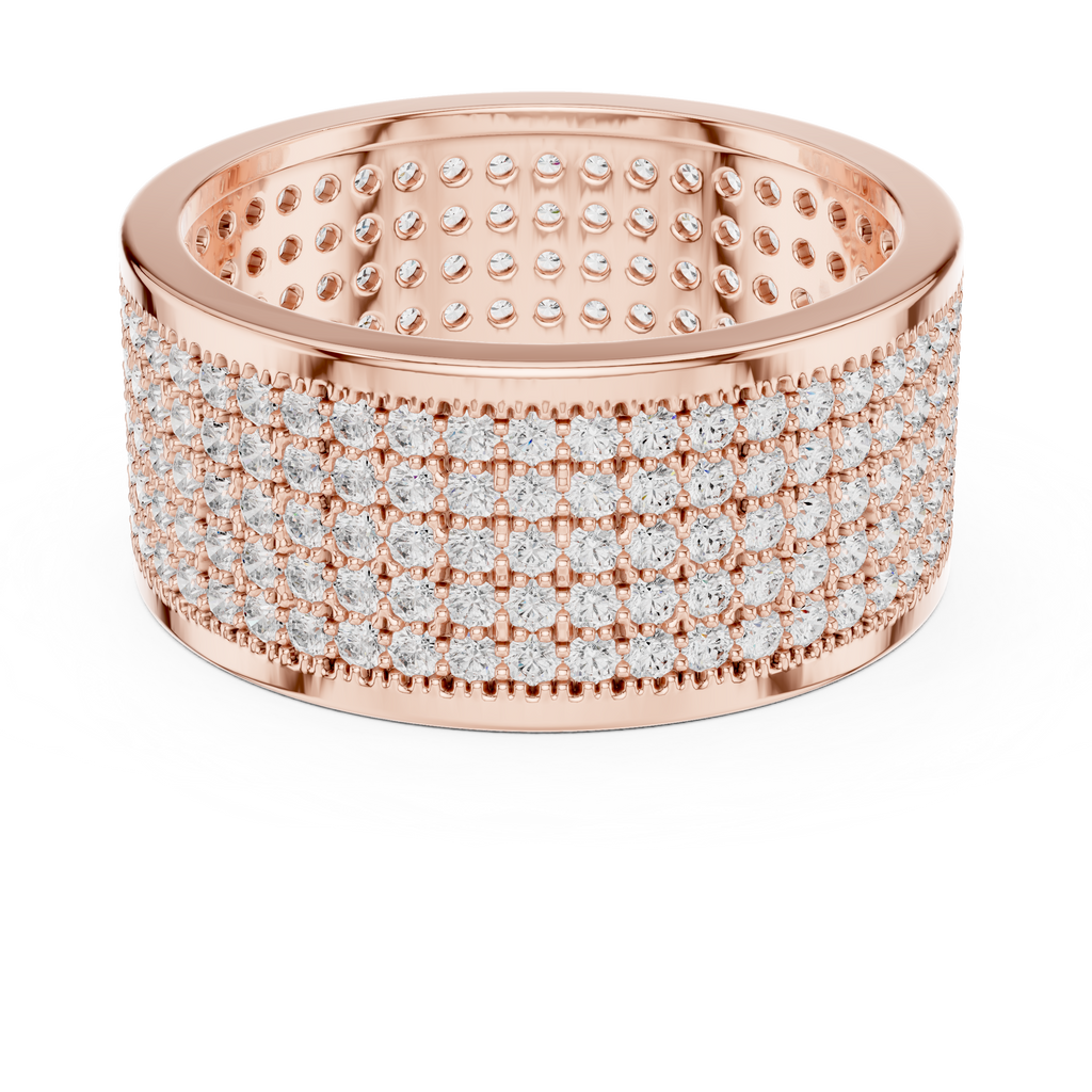 Diamond Pavé Men's Wide Band Ring