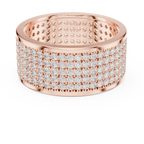 Diamond Pavé Men's Wide Band Ring