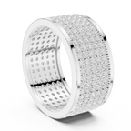 Diamond Pavé Men's Wide Band Ring