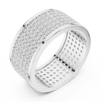 Diamond Pavé Men's Wide Band Ring