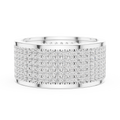 Diamond Pavé Men's Wide Band Ring