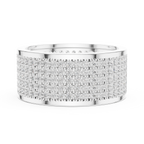 Diamond Pavé Men's Wide Band Ring