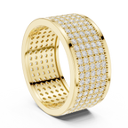 Diamond Pavé Men's Wide Band Ring
