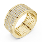 Diamond Pavé Men's Wide Band Ring