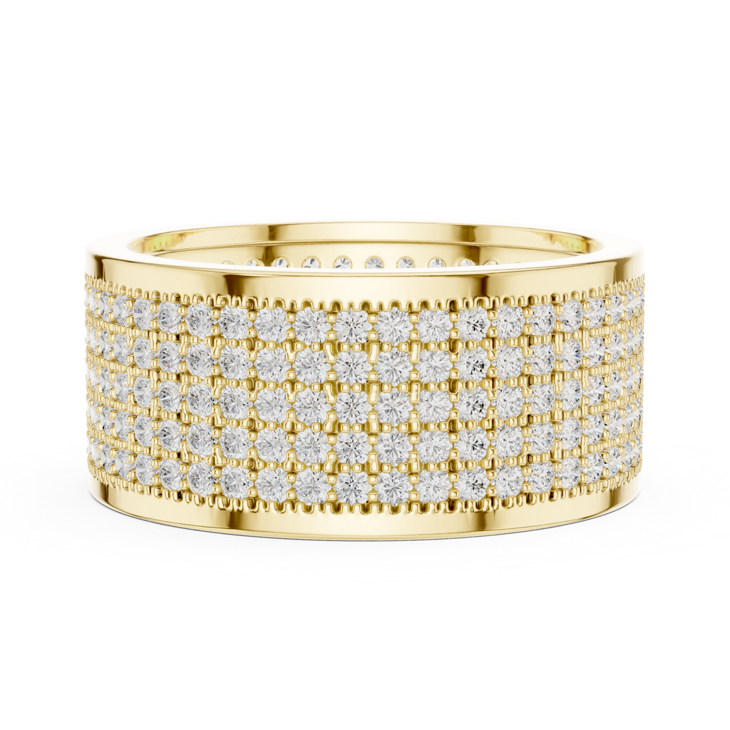 Diamond Pavé Men's Wide Band Ring