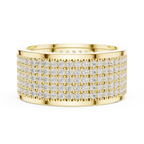 Diamond Pavé Men's Wide Band Ring